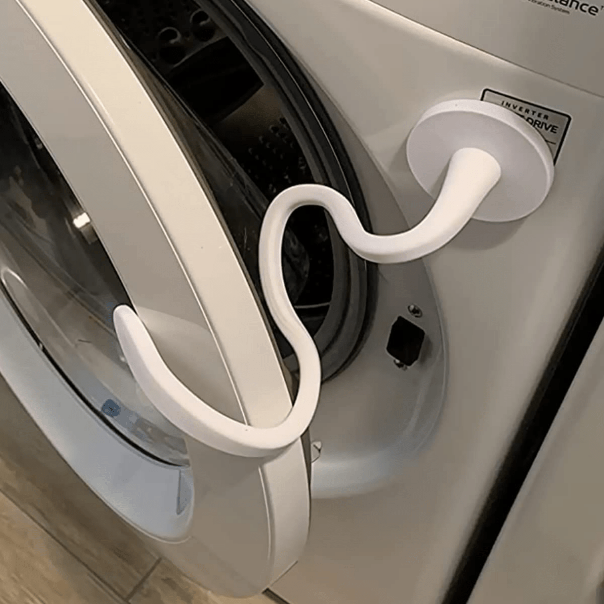 Soporte de puerta de lavadora de carga frontal, soporte magnético para  puerta de lavadora, mantiene la puerta de la lavadora abierta, soporte  flexible