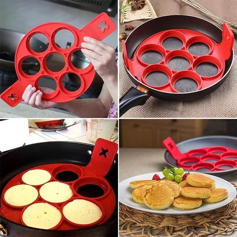 Non stick Silicone Egg And Pancake Mold 7 Cups Perfect For - Temu