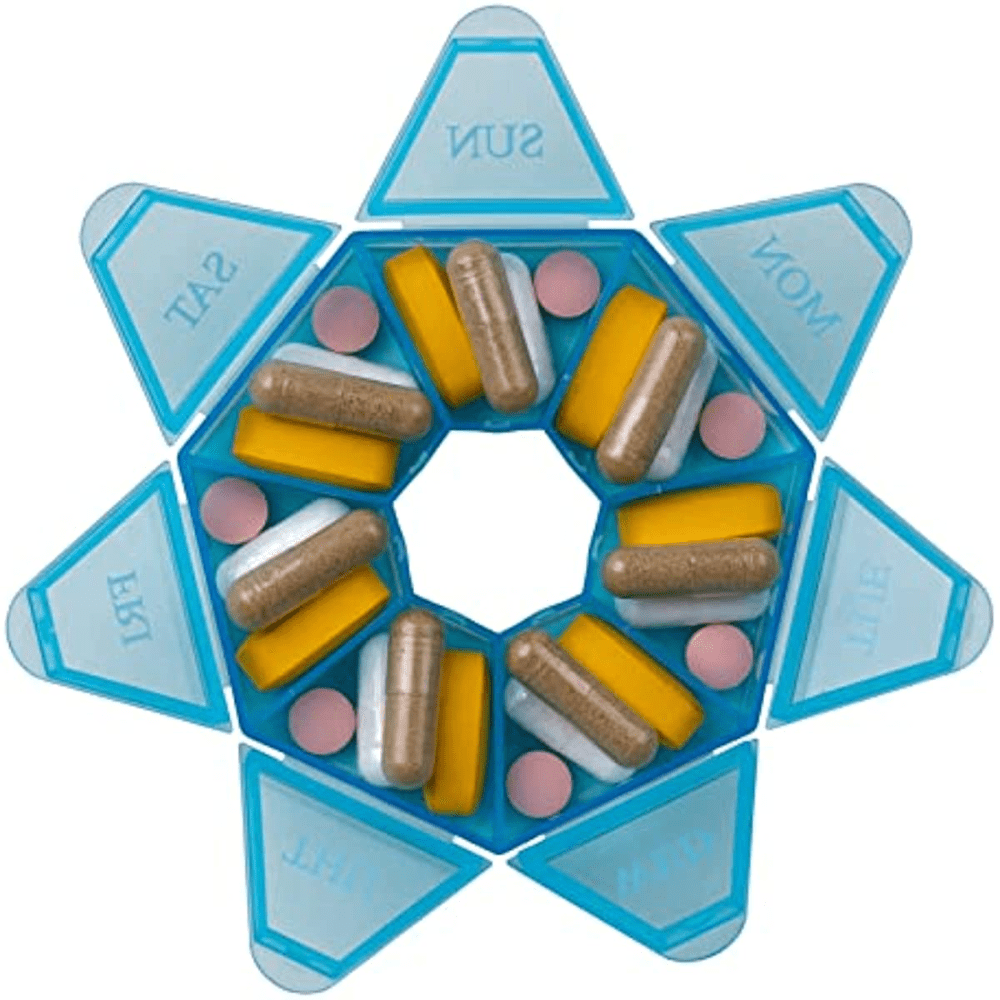 4 Pcs Small Pill Box, Portable Pill Organizers Travel Pill Storage