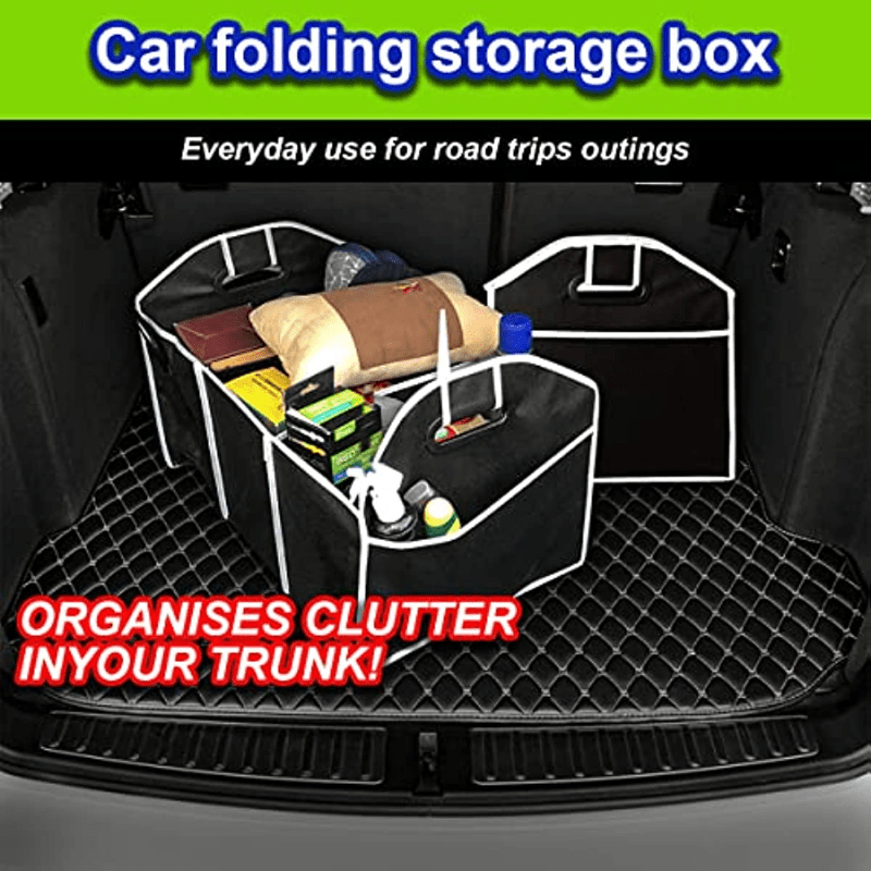 Universal 70L Foldable Car Trunk Organizer Storage Cube Box For Car Truck  SUV RV