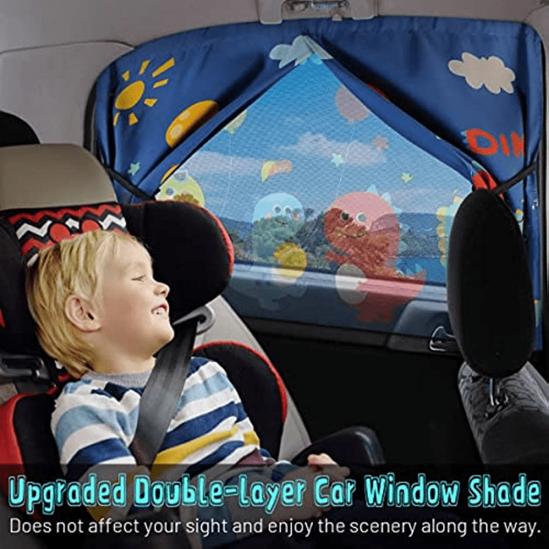 Car Window Shade For Baby, Double Couche Magnétique Pare-soleil