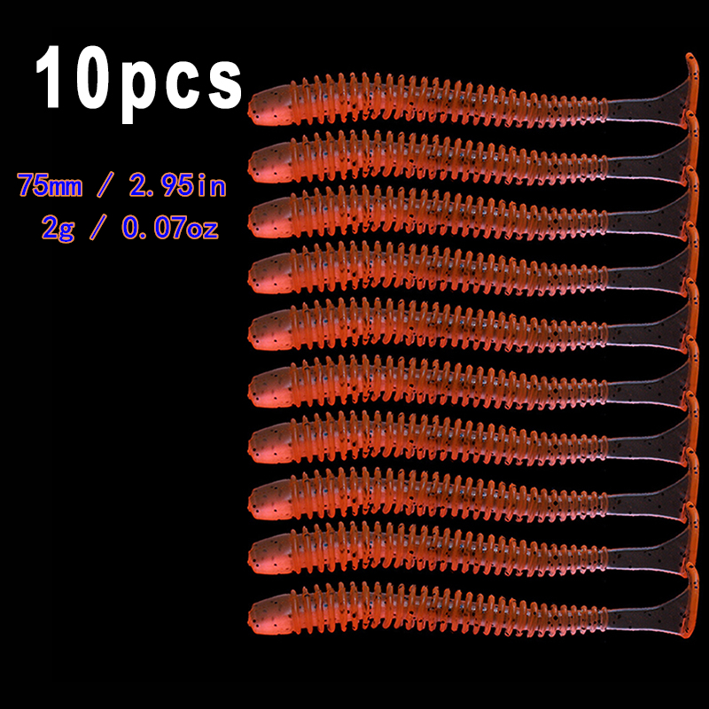 5/Worm Larva Soft Lures 5.5cm/7.5cm Artificial Silicone Bait Jigging Wobblers Bass Carp Pesca Fishing Tackle Du 13,01 € | DHgate