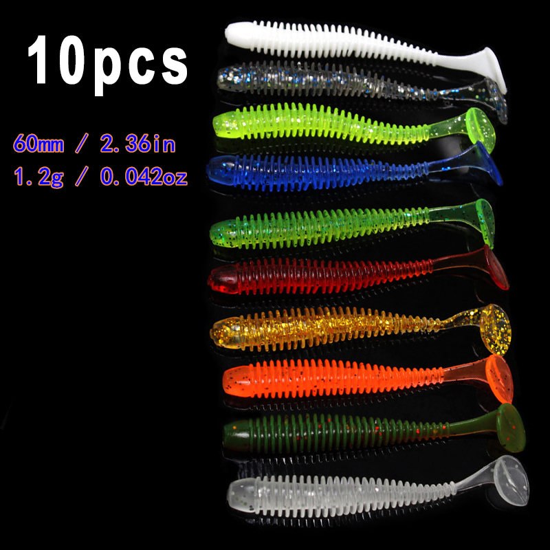 Lifelike Bait 10pcs/Lot Silicone Soft Lures Fishing Bait 1.2g 2g Sea Fishing  Bass Pike Swimbait Wobblers Artificial Tackle Fishing Gear Fishing Lure  (Color : 7, Size : 2.0g 7cm) : : Sports