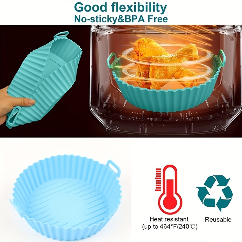 Air Fryer Silicone Pot - Replacement of Parchment Paper Liners - No More  Cleaning Basket After Using The Air Fryer - Food Safe Air fryers Oven