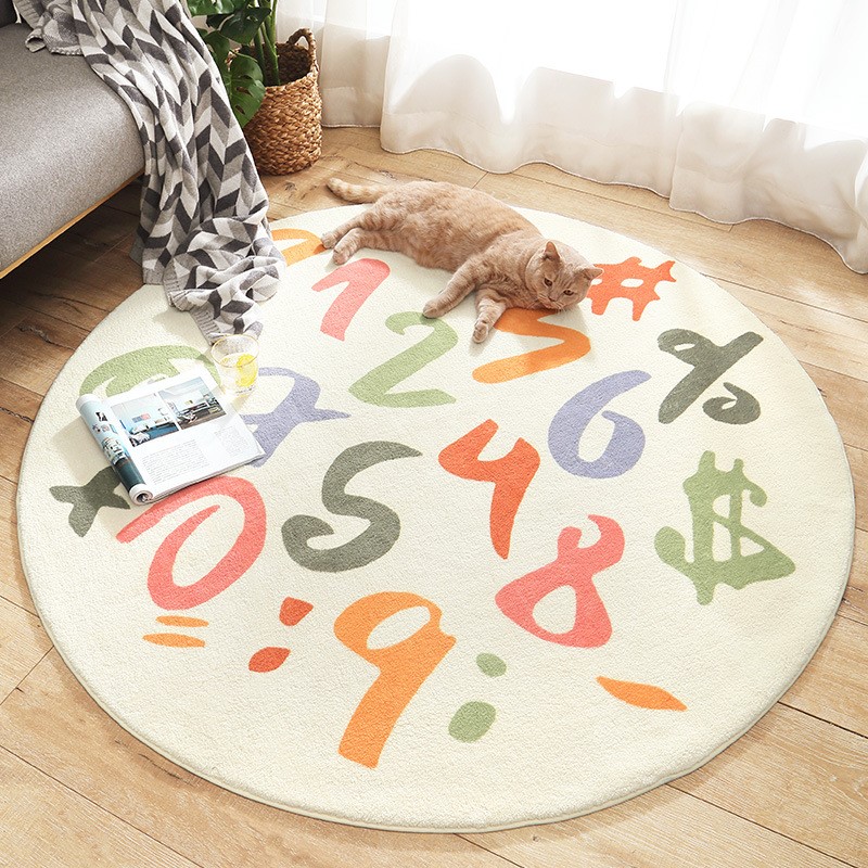 25%OFF Round Plush Carpet, Anti-slip Fluffy Mat, Thick and Soft Rug for  Living Room 