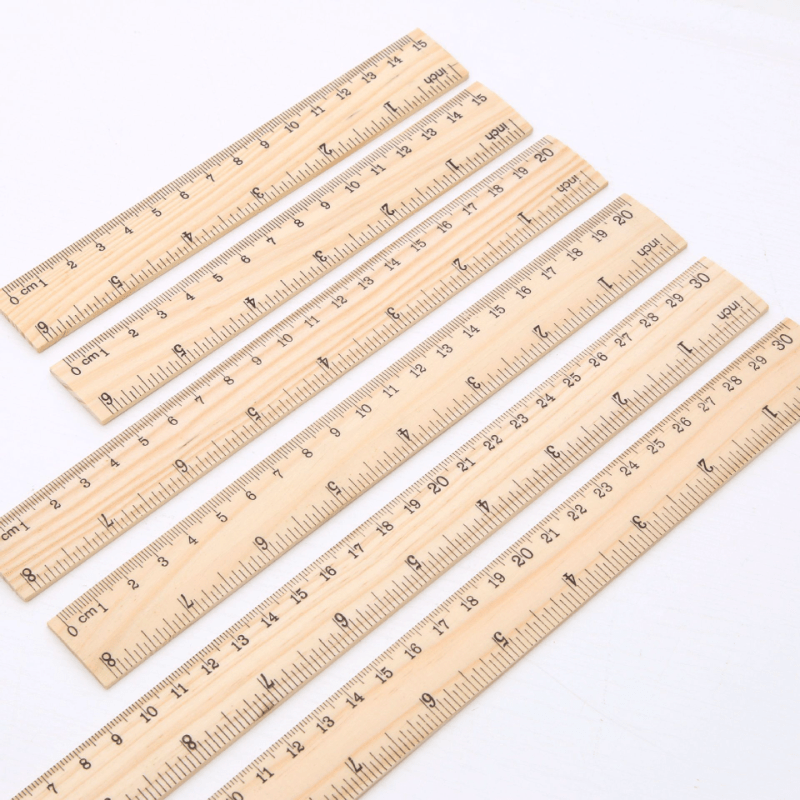 Wooden Bamboo Ruler Straight Ruler Measuring Tool For - Temu