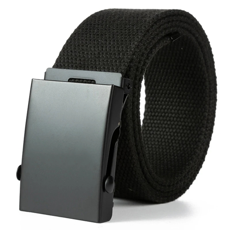 

Men’s Automatic Buckle Tape Belt Canvas Casual Belt For Jeans Pants, Ideal Choice For Gifts