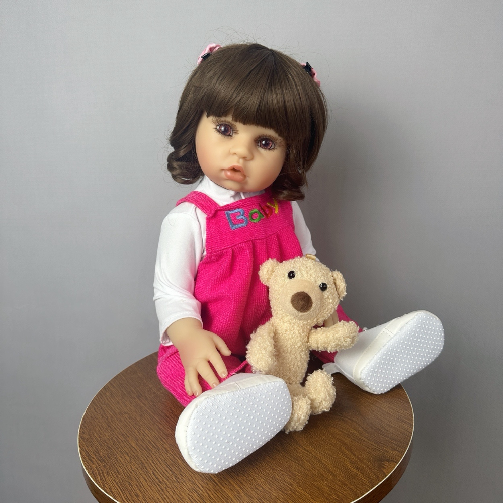 Baby Doll Bebe Reborn Girl Doll With Fashion Clothes Smooth - Temu
