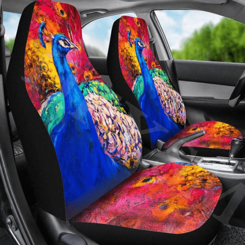 Boho Ethnic Floral Car Seat Covers Vehicle Protector Front Seats Protector Cushion  Car Accessories Stretchy Seat Cover For Women - Temu