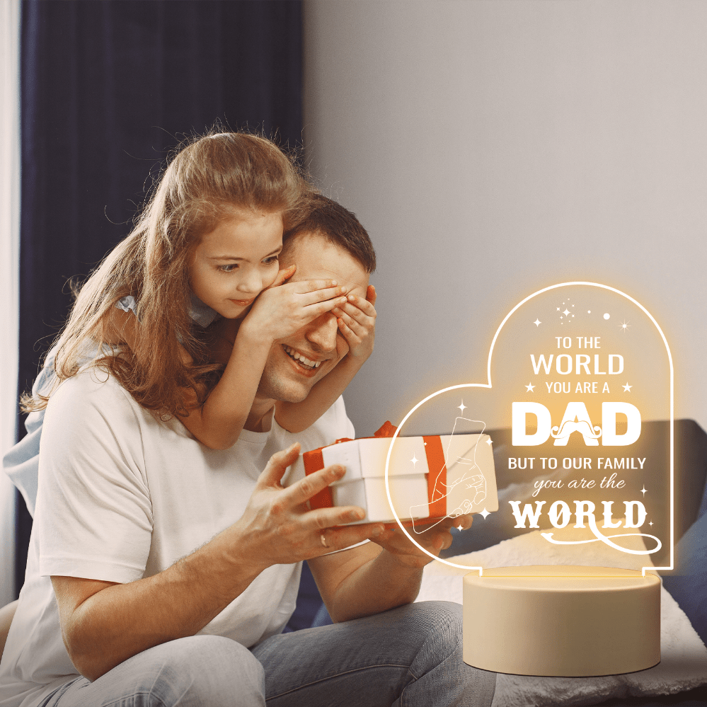 You Are Best Dad in the World Acrylic Night Light Gifts for Daddy on Fathers  Day