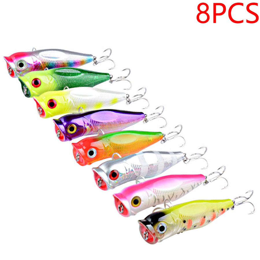 Ready Stock】9.2cm 16.85g Popper Fishing Lures 3d Eye Artificial Hard Bait  Fishing Tackle For Seawater Freshwater