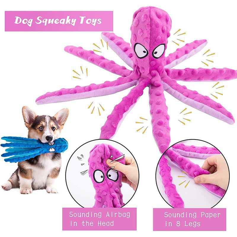 Pet Plush Toy Octopus Dog Toys Plush Dog Toy For Puppy - Temu
