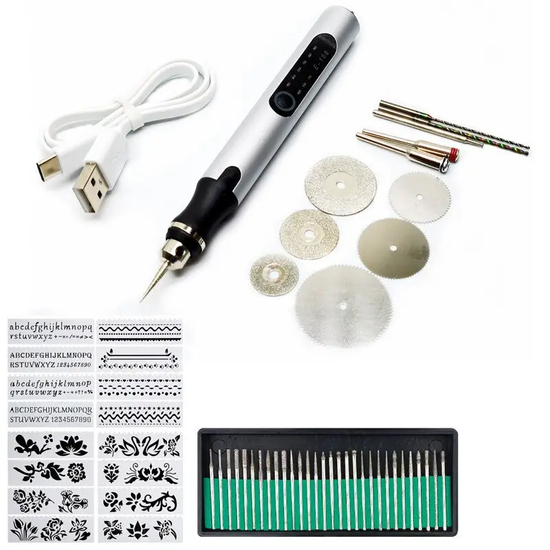 USB Electric Engraving Pen Micro Cordless Engraving Tool Kit Mini Etching  Pen
