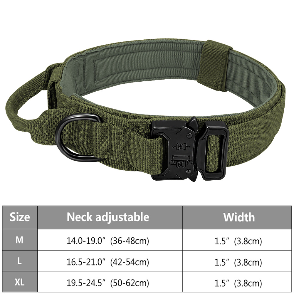 Soft Dog Collar - Adjustable Comfortable Wear-resistant - Quick-detachable Tactical  Dog Collar Leash Set - Outdoor Dog Gear 