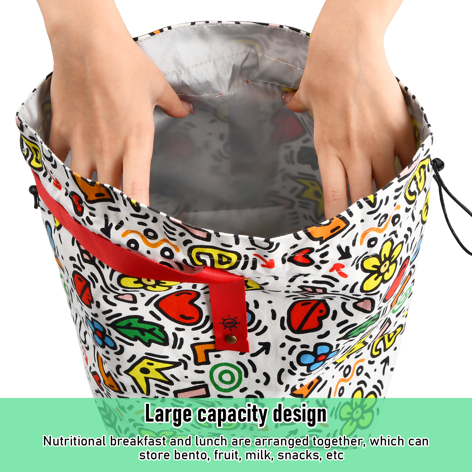 Canvas Lunch Bag - Small Designer Lunch Tote for Men & Women