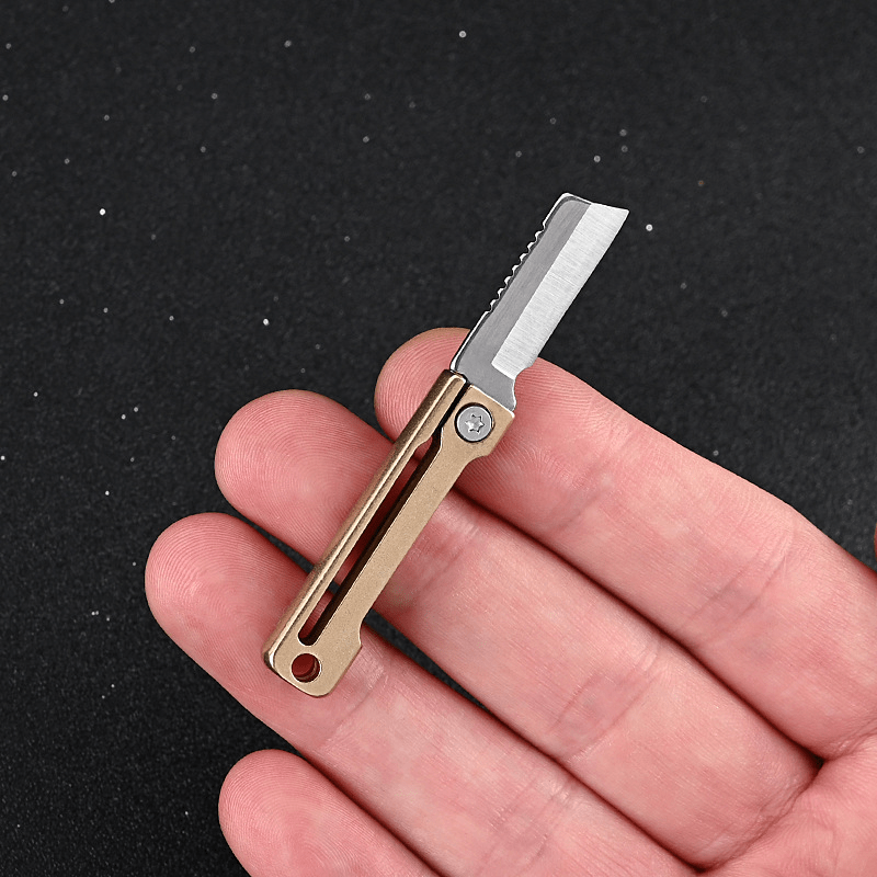 1pc Small Knife, Sharp Self-Defense Fruit Knife, Hand Meat Knife Key Chain  Pendant, Express Unboxing Knife