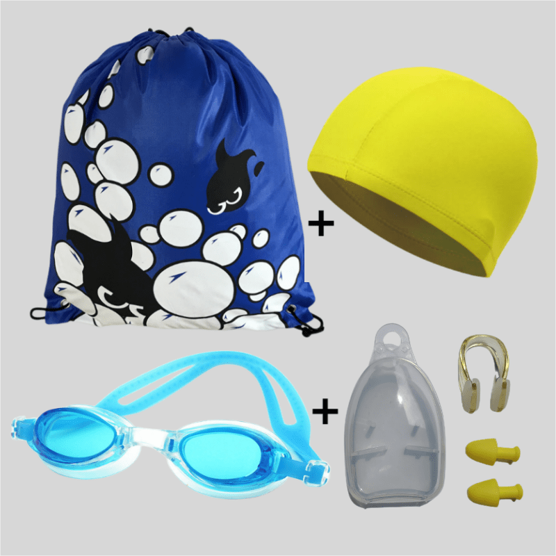 Kit de tapones para los oídos con gorro de natación para hombre, juego de 7  piezas, gafas de natación, juego de gorro, gafas de natación optimizadas  para la excelencia