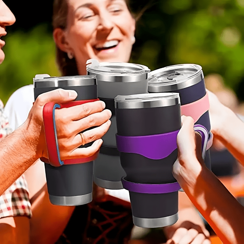 Mug Handle, Double Circle Cup Handle For Tumbler Glasses, Mugs, Bottles,  Vacuum Water Bottle, Suitable For Outdoor Travel Driving For  Restaurants/cafes - Temu