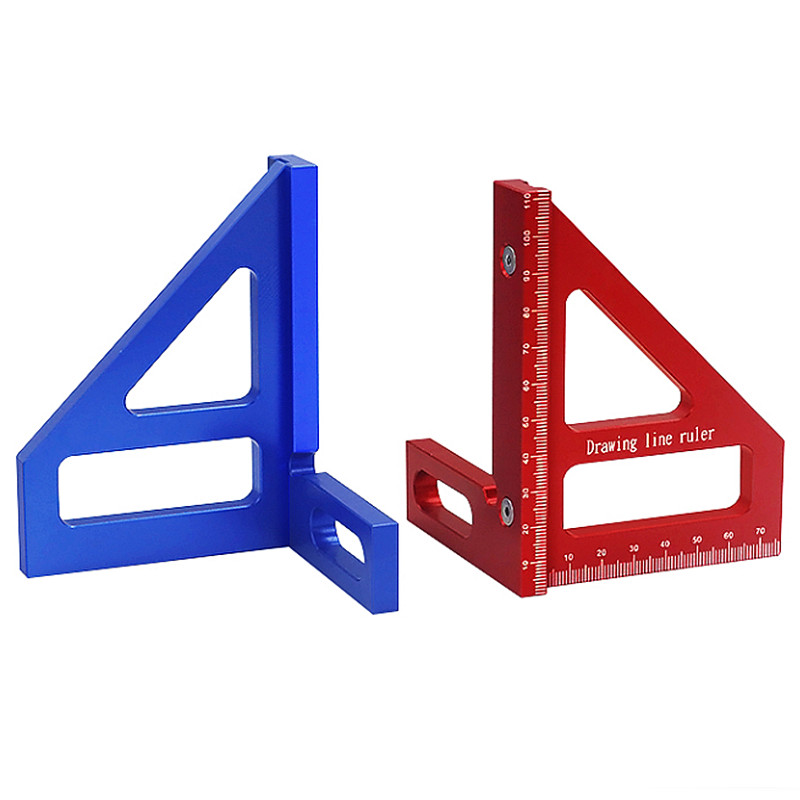 ManLee 12 Pouces Équerre Triangle Règle d'angle en Metrique Speed Square  Équerre de Charpentier Equerre Menuisier en Alliage d'aluminium comme