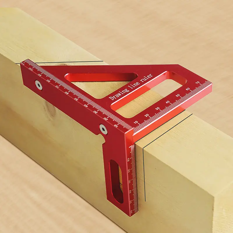 Équerre de charpentier multifonction avec vidéos explicatives – Outil de  traçage métrique pour bois (CM, MM) – 310 mm – Angle de butée de 45 à 90  degrés en métal – Angle de menuiserie : : Bricolage