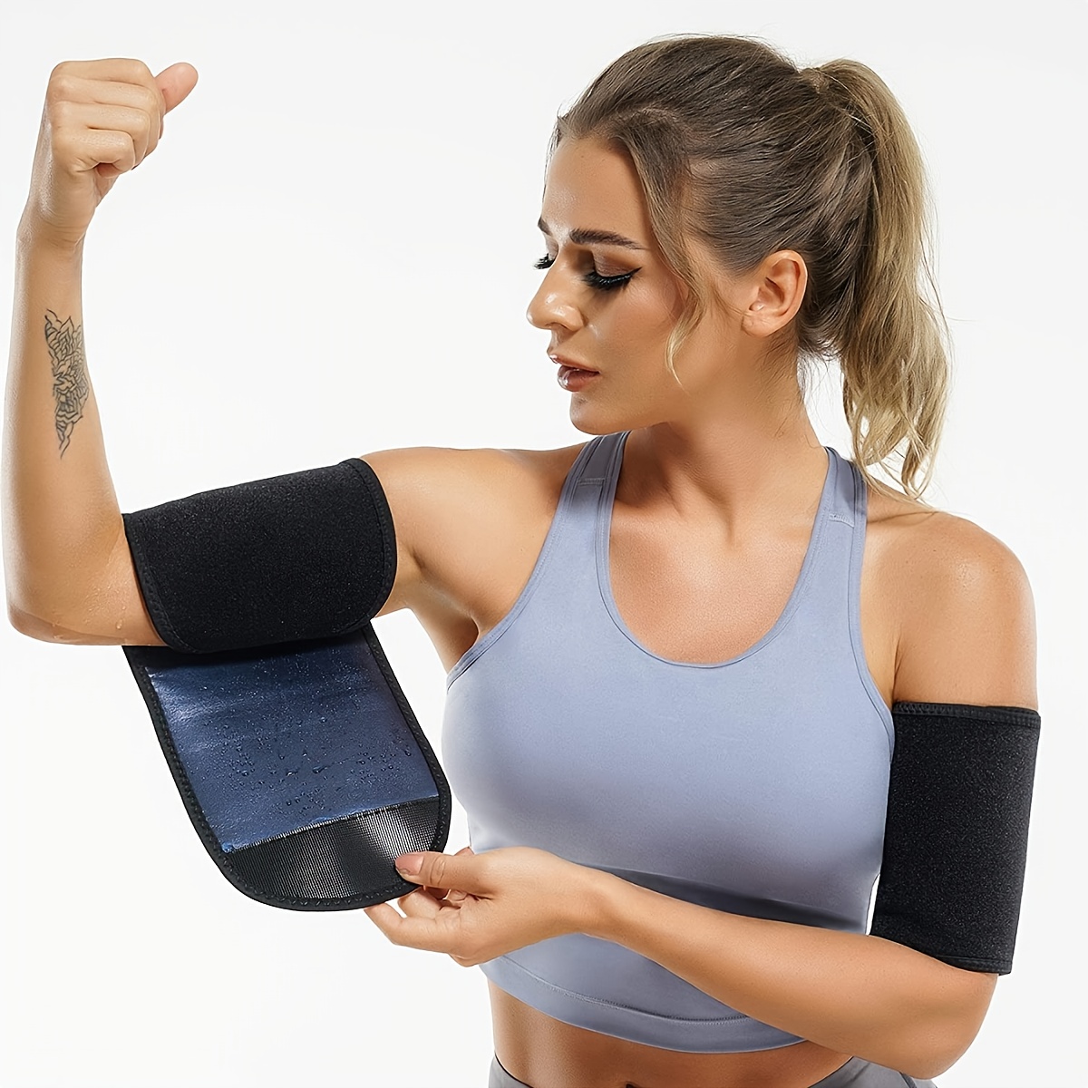 Kumayes Sweat Arm Bands Trimmer for Women & Men Sauna Arm Slimmer Shap