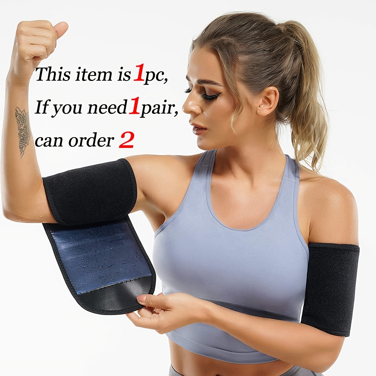 Lose Arm Fat Fast with Sauna Arm Trimmer, Sweat Bands, and Sauna