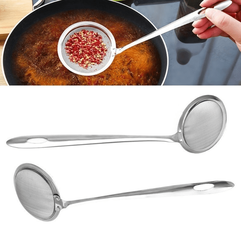 1pc Strainer Ladle Stainless Steel Wire Skimmer Spoon With - Temu