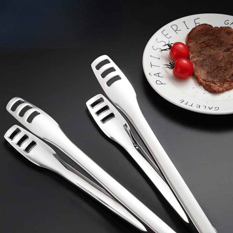 Stainless Steel Grill Tongs Food Clip BBQ Steak Clip Bread Tong