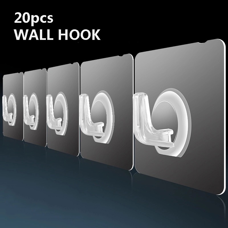 Transparent Wall Hook Self Adhesive Wall Hanger Hook - Temu