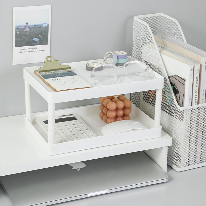Desktop Rack Desk Storage Office Double layer Shelf - Temu