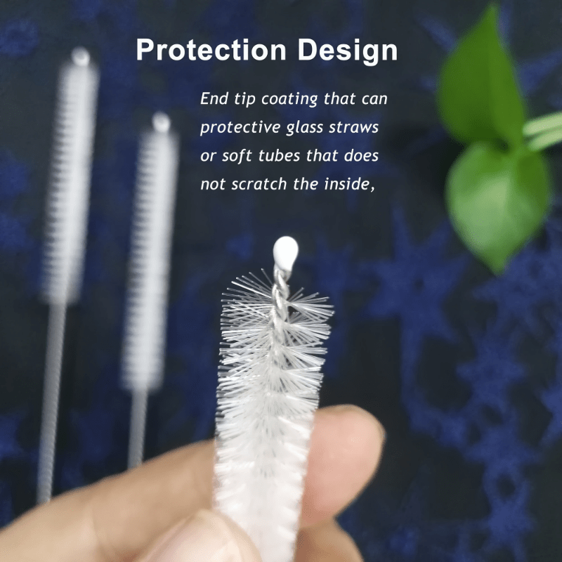 2 Straw Cleaning Brush BPA Free Heavy Bristle Cleaner Washing Ss Drink  Straws Spout Glass Mini Micro Pipe