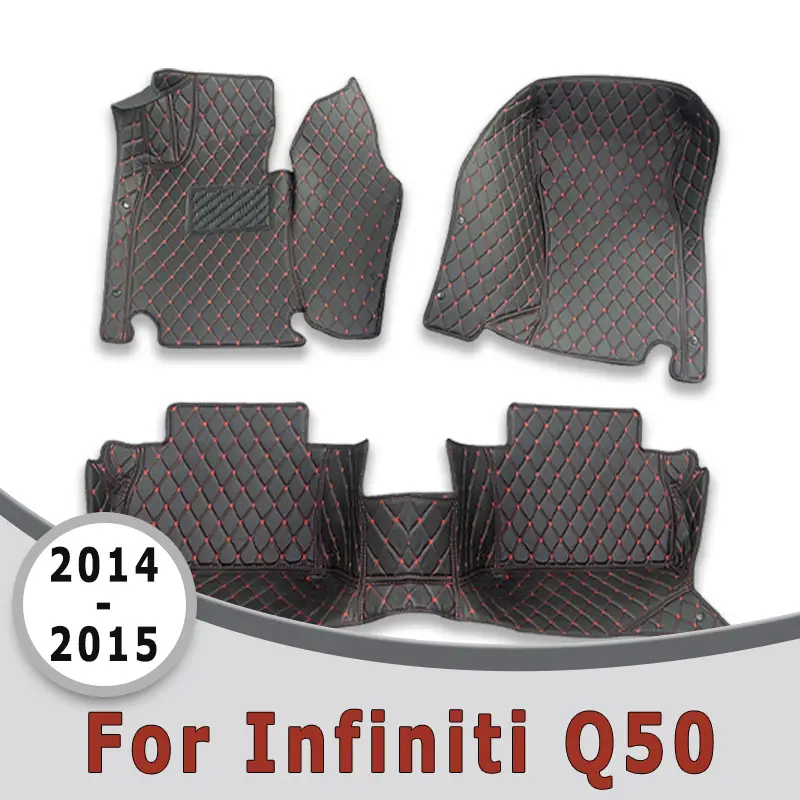 Car Floor Mats Q50 2015 2014 Artificial Leather Car - Temu