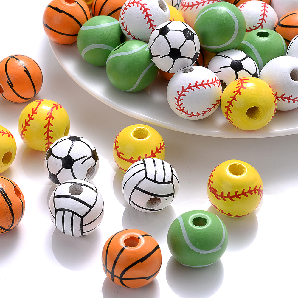 Diy Sporty Beads Basketball Football Volleyball Softball - Temu