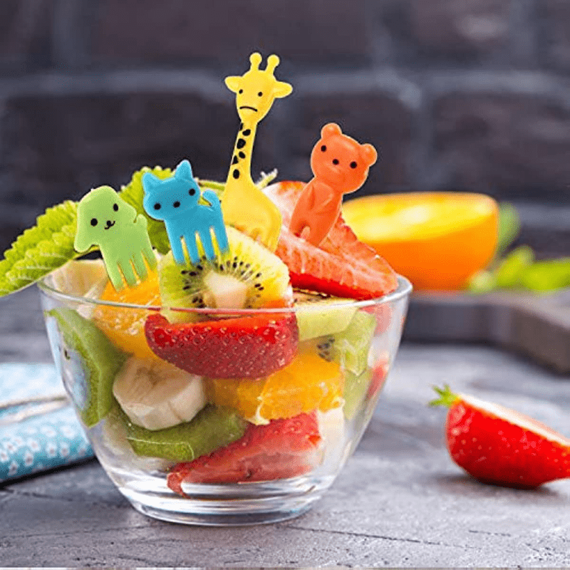 10/50Pcs Mini Animal Food Picks for Kids Cute Food Fruit Fork Bento Box  Decor AU