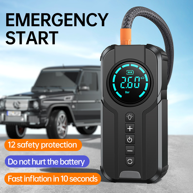 Car Emergency Jump Starter Air Pump Integrated Multi Functional Portable  Battery Charger Ignition Starter Lighting Car Air Pump Tire Car Inflator, Today's Best Daily Deals
