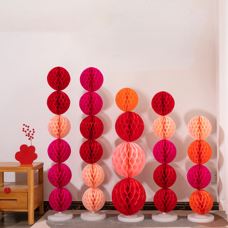 DIY Tissue Paper Honeycomb Ball, Festival Decoration Ideas, DIY Paper  Ball