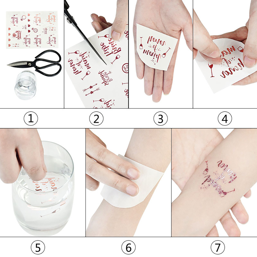 1 Blatt Team Bride Temporäre Tattoo Bachelorette Party Braut