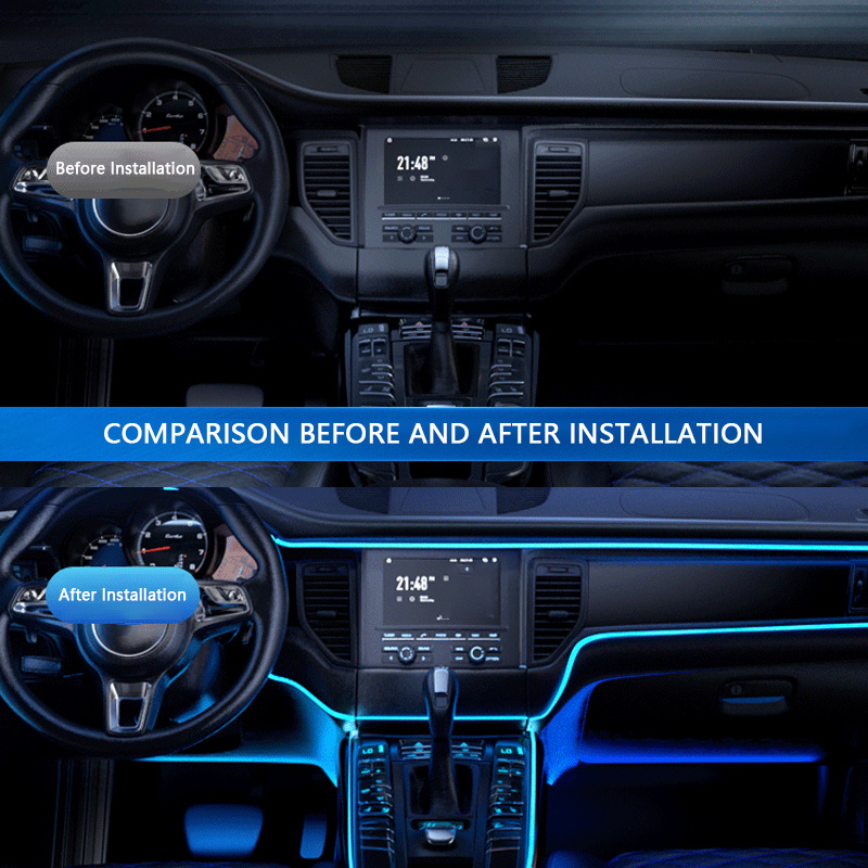 Interior Car Led Strip Lights rgb 1 Ambient Lighting Kits - Temu