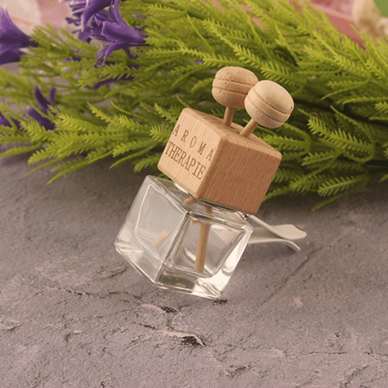 Empty Car Air Freshener Vent Clip, Clear Essential Oil Diffuser Vent Outlet  Auto Perfume Aromatherapy Bottle Vials Fragrance Ornament Decor, Square