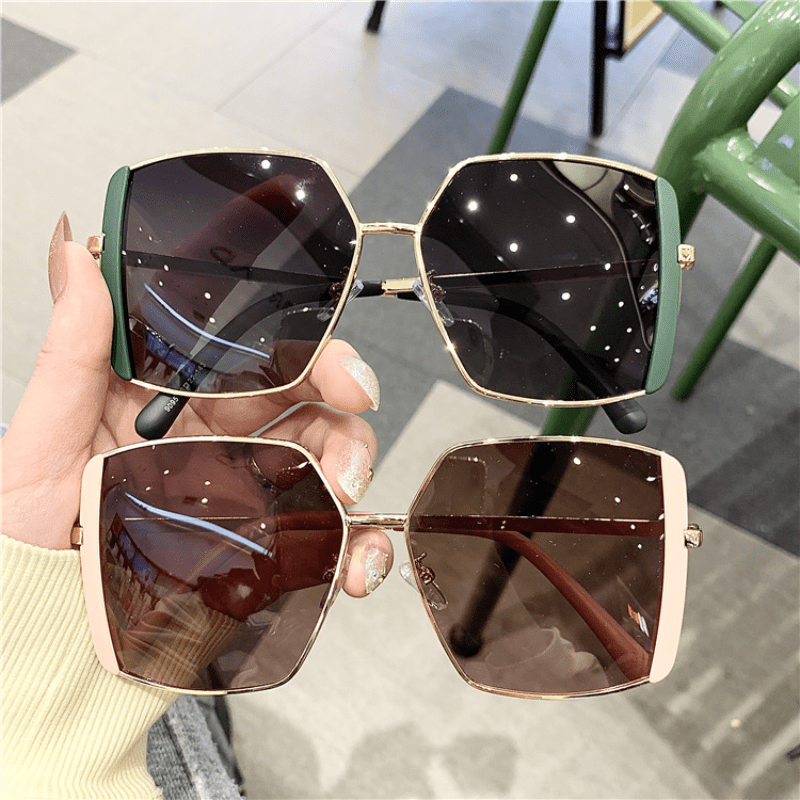 Large Square Fashion Sunglasses Women Men Summer Gradient - Temu