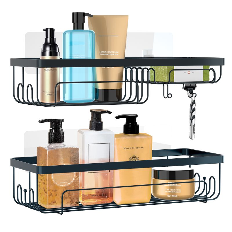 1pc Punch-free Bathroom Storage Rack For Cosmetics, Toiletries Storage  Organizer