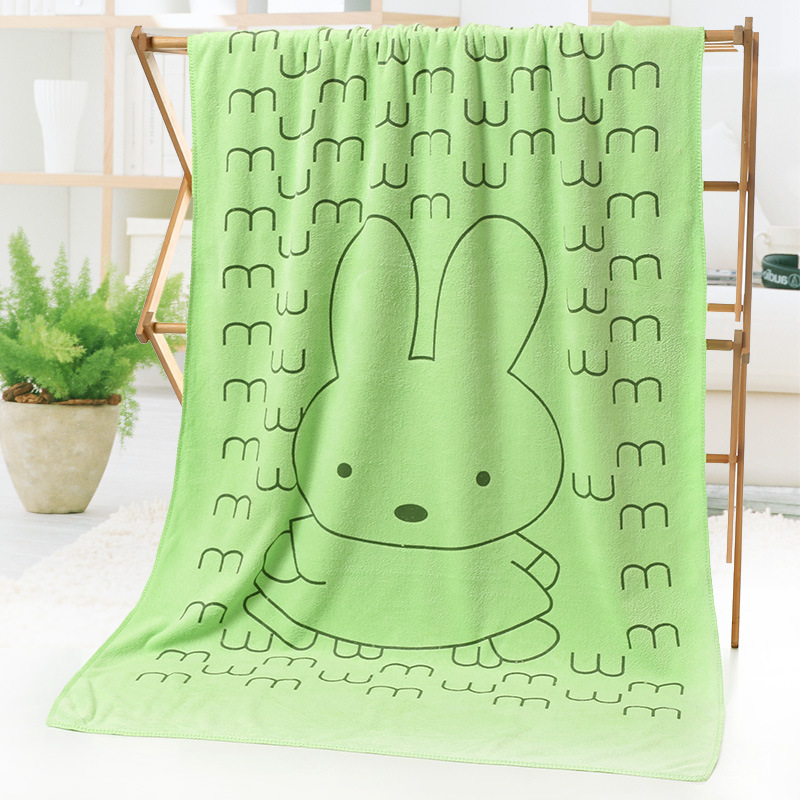 Moon Rabbit Embroidered Super Large Bath Towel Absorbent And - Temu