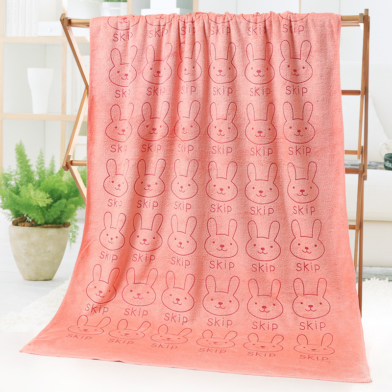 Moon Rabbit Embroidered Super Large Bath Towel Absorbent And - Temu