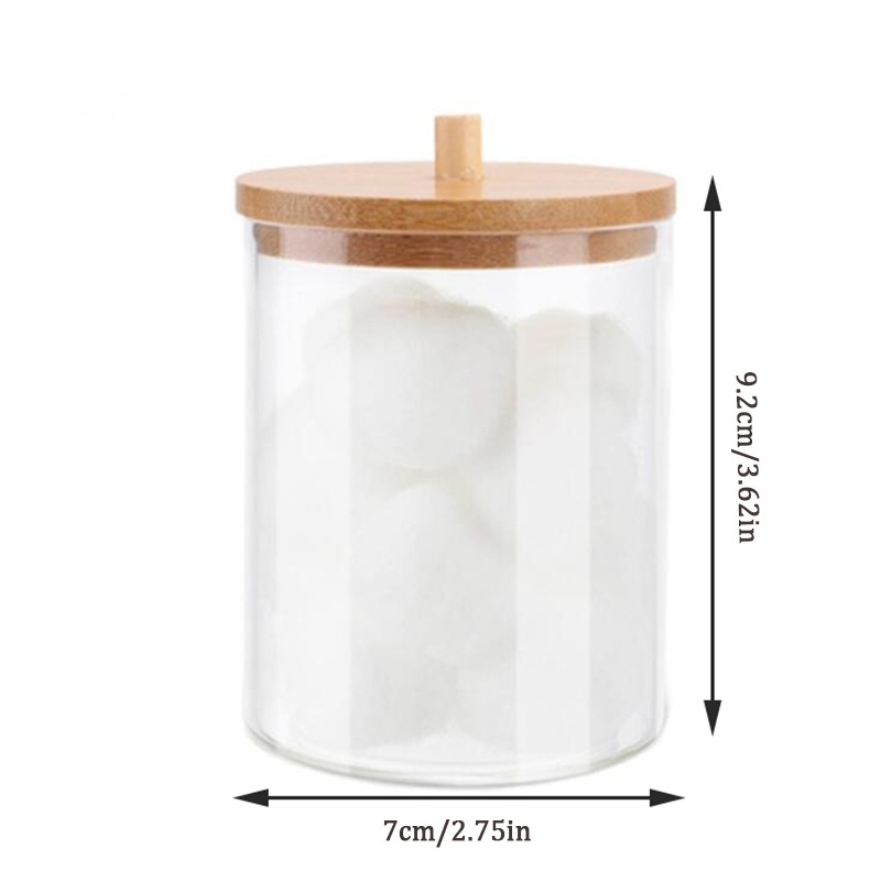 New Cotton Swab Holder With Lid Transparent Box Organizer Portable