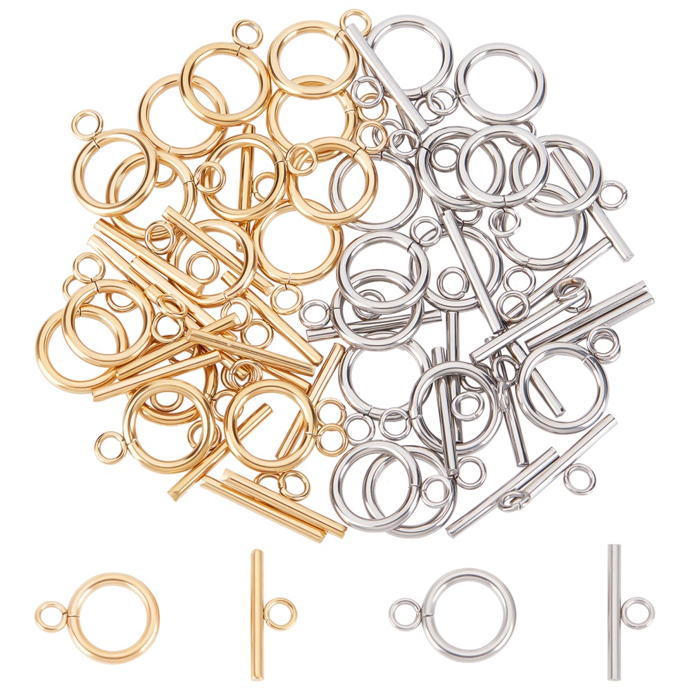 Toggle Clasps 304 Stainless Steel Ring Toggle Connectors - Temu