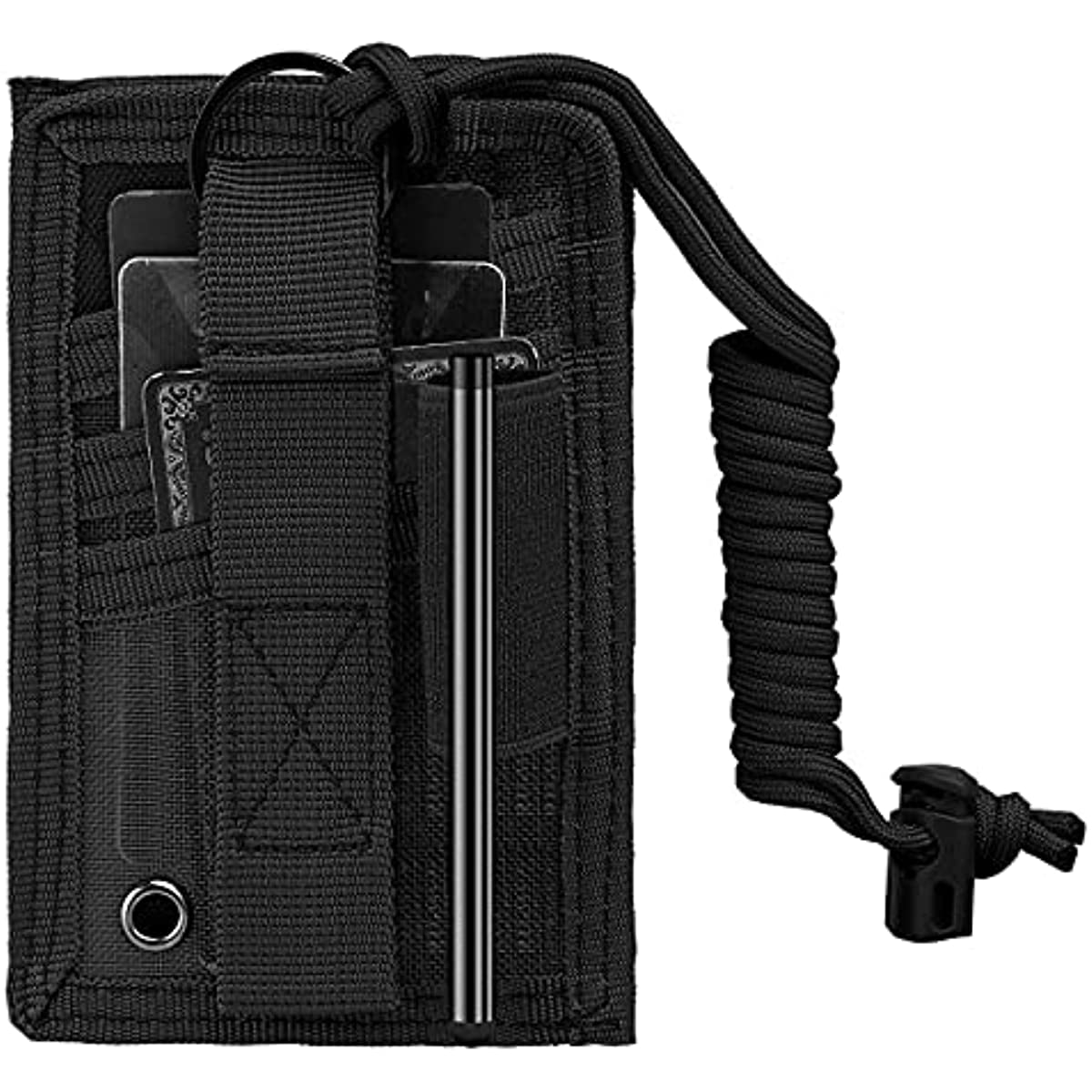 OneTigris Tactical ID Holder with Key Ring | Heavyduty Lanyard Card Holder  & EDC Wallet