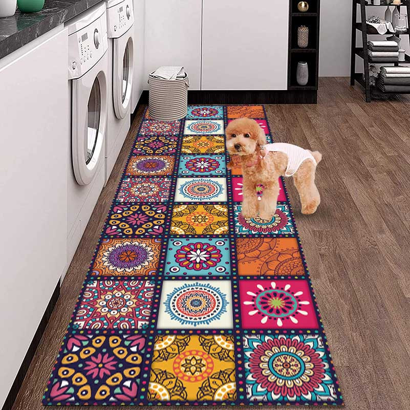 1pc Bohemian Runner Tappeti Cucina Tappeto Mandala Floreale - Temu