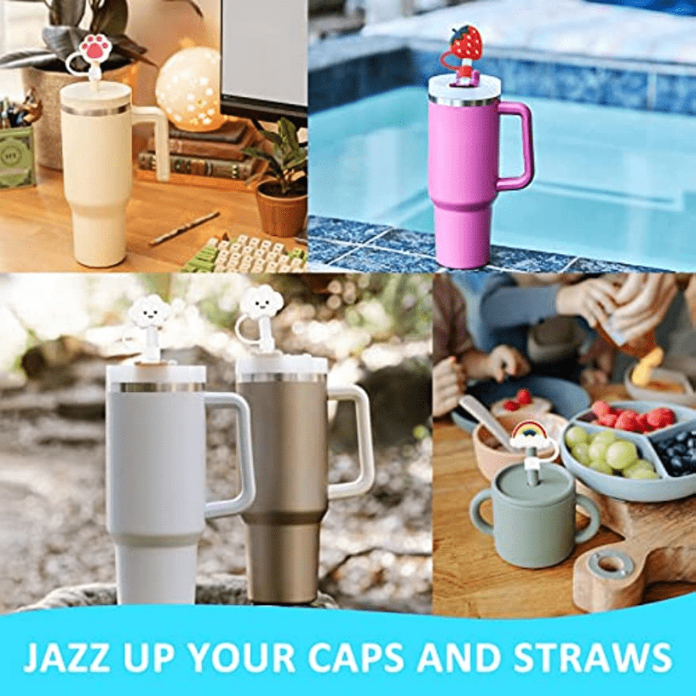 Straw Covers Compatible With Stanley Tumbler Cups, Reusable