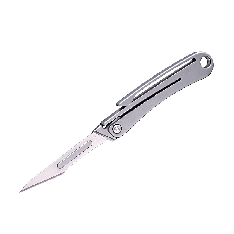 Portable Titanium Alloy Folding Knife Sharp Art Paper - Temu