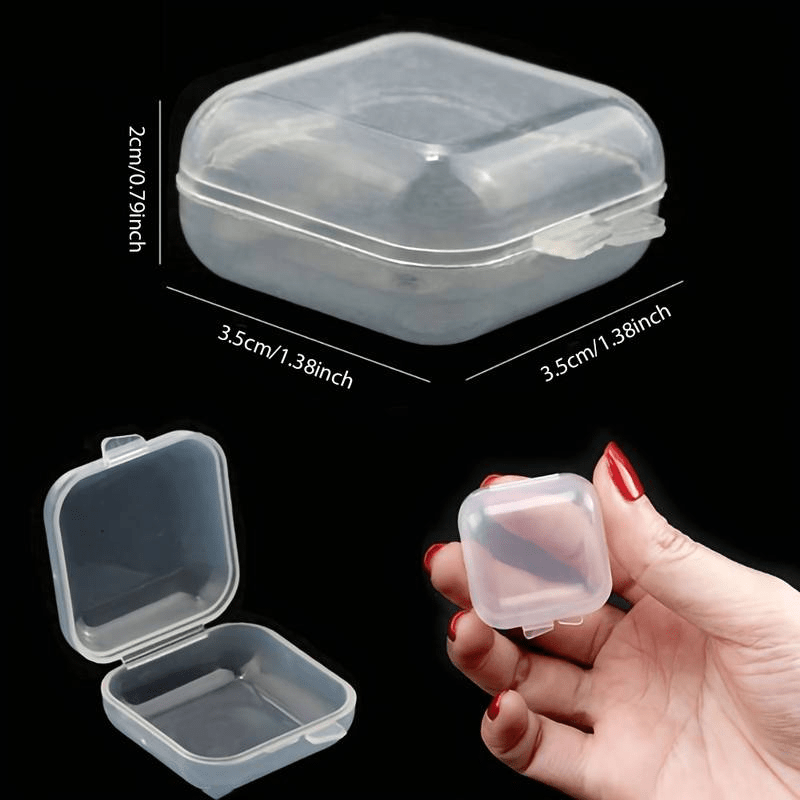 Transparent Small Box With Lid Mini Plastic Box Small Grid Small Item Parts  Storage Box Ear Plug Box Small Medicine Box - AliExpress
